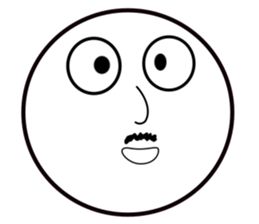 Smile Moon Face sticker #7514048