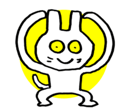 Humorous cats with long ears sticker #7514395