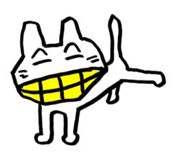 Humorous cats with long ears sticker #7514416