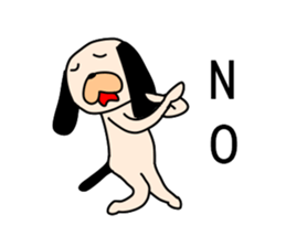 Puppy of the black ear sticker #7514919