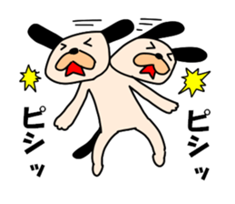 Puppy of the black ear sticker #7514925