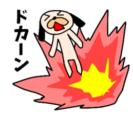 Puppy of the black ear sticker #7514927