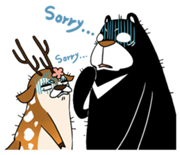 Dumun and Male Sister Deer sticker #7515137