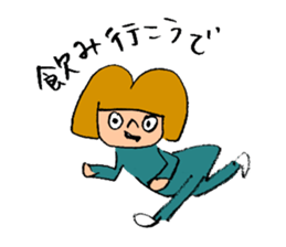 HAKATA  CITY GIRL OKAPPACHAN sticker #7515710