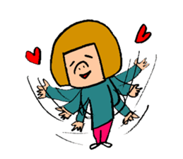 HAKATA  CITY GIRL OKAPPACHAN sticker #7515742