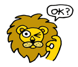 Lion Stamp 2 sticker #7515876