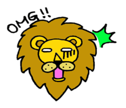 Lion Stamp 2 sticker #7515882