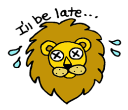 Lion Stamp 2 sticker #7515884