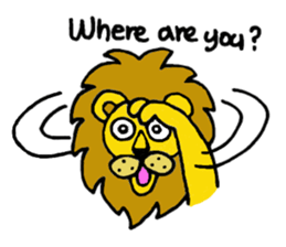 Lion Stamp 2 sticker #7515891