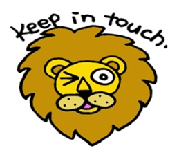 Lion Stamp 2 sticker #7515893