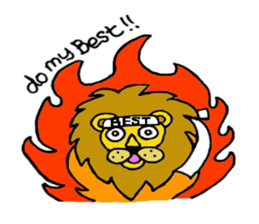 Lion Stamp 2 sticker #7515898