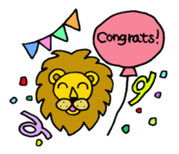 Lion Stamp 2 sticker #7515900