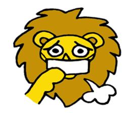 Lion Stamp 2 sticker #7515904