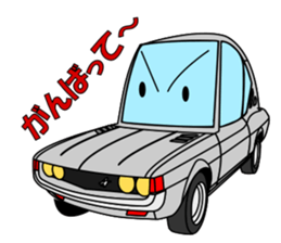 Let's go by nostalgic tall car sticker #7516109