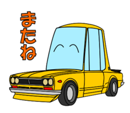 Let's go by nostalgic tall car sticker #7516111