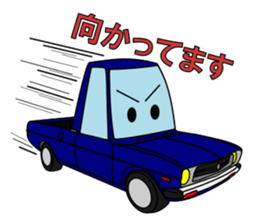 Let's go by nostalgic tall car sticker #7516113
