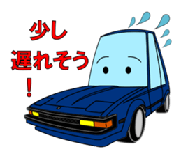 Let's go by nostalgic tall car sticker #7516117