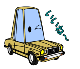 Let's go by nostalgic tall car sticker #7516118