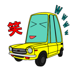 Let's go by nostalgic tall car sticker #7516119