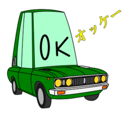 Let's go by nostalgic tall car sticker #7516126