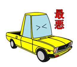 Let's go by nostalgic tall car sticker #7516133