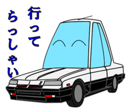 Let's go by nostalgic tall car sticker #7516135