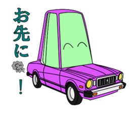 Let's go by nostalgic tall car sticker #7516138