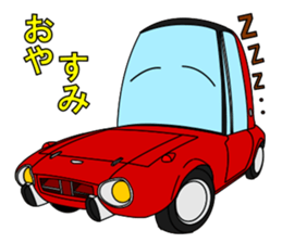 Let's go by nostalgic tall car sticker #7516140