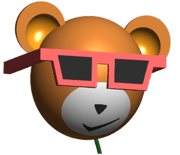 Cute balloon family KUMAPU sticker #7516961