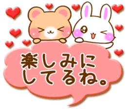 Rabbit and bear Love sticker3 new sticker #7517877