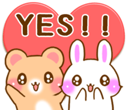Rabbit and bear Love sticker3 new sticker #7517889