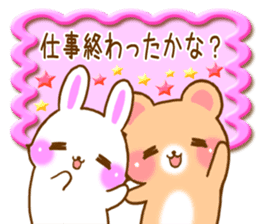 Rabbit and bear Love sticker3 new sticker #7517895
