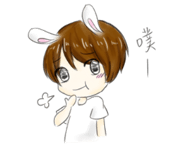 usagi and kame sticker #7517956