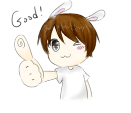 usagi and kame sticker #7517962