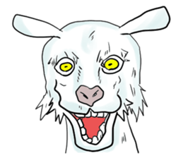 Crazy goat sticker #7518139