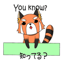 Multilingual-red panda "en" sticker #7519126