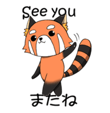 Multilingual-red panda "en" sticker #7519143