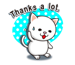 The white cat which conveys a feeling. sticker #7519791