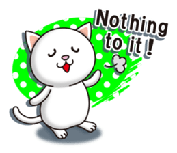 The white cat which conveys a feeling. sticker #7519802