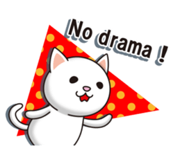 The white cat which conveys a feeling. sticker #7519810