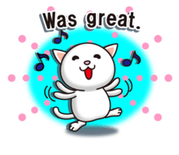 The white cat which conveys a feeling. sticker #7519813