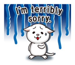 The white cat which conveys a feeling. sticker #7519818