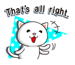 The white cat which conveys a feeling. sticker #7519821