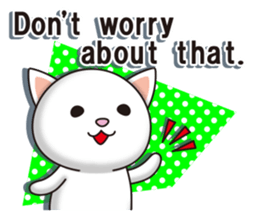 The white cat which conveys a feeling. sticker #7519824
