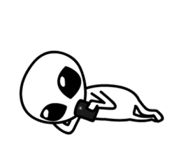 A space alien's feelings sticker #7519832