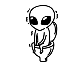 A space alien's feelings sticker #7519839