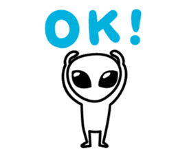A space alien's feelings sticker #7519840