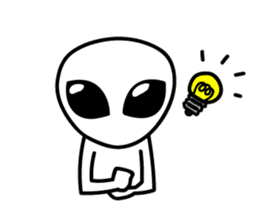 A space alien's feelings sticker #7519842