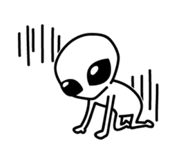 A space alien's feelings sticker #7519845