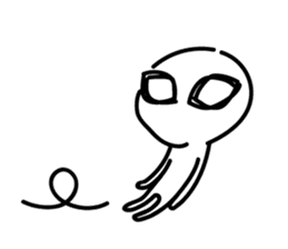 A space alien's feelings sticker #7519847